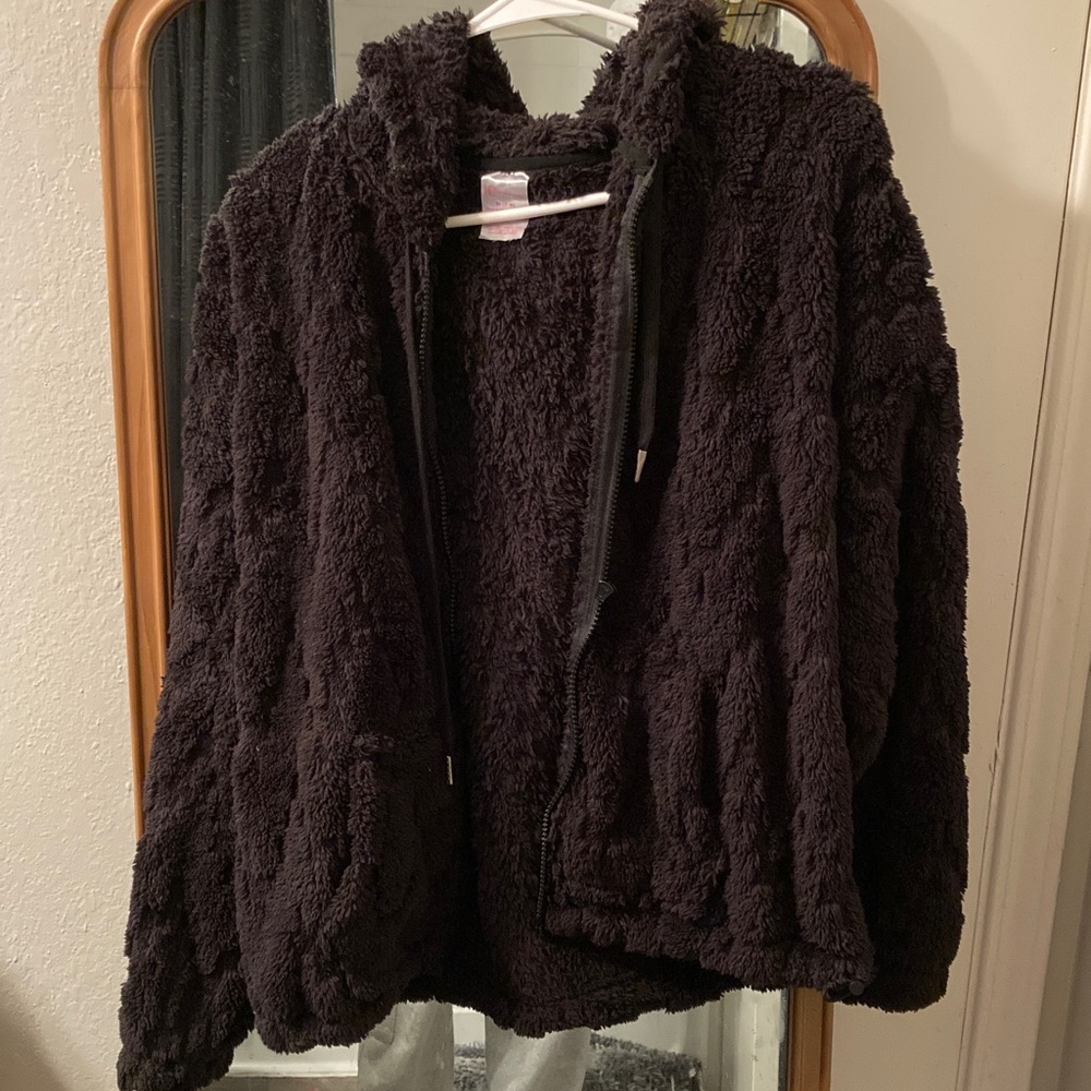 No Boundaries Black Teddy Jacket